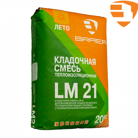 Теплоизоляционный кладочный раствор BRAER LM 21 М50 (летний)