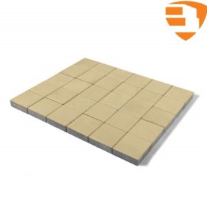 Тротуарная плитка BRAER Лувр, Песочный, h=60 мм, 200x200