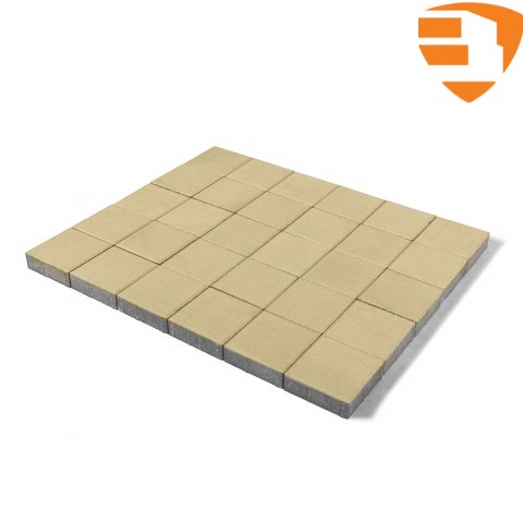 Тротуарная плитка BRAER Лувр, Песочный, h=60 мм, 200x200