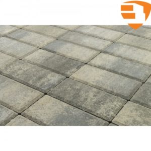 Тротуарная плитка BRAER Прямоугольник, Color Mix "Туман", h=60 мм