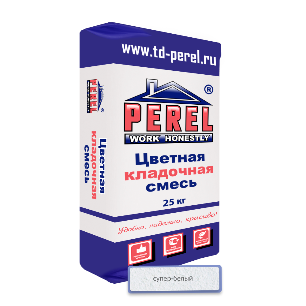 Супер-белая кладочная смесь Perel SL 0001 25 кг