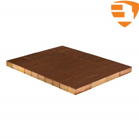 Тротуарная плитка BRAER Прямоугольник, Коричневый, 200x100, h=60 мм